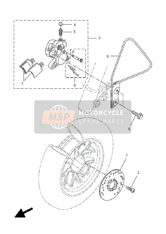 Yamaha CW50N BWS 2008 BREMSSATTEL VORNE für ein 2008 Yamaha CW50N BWS